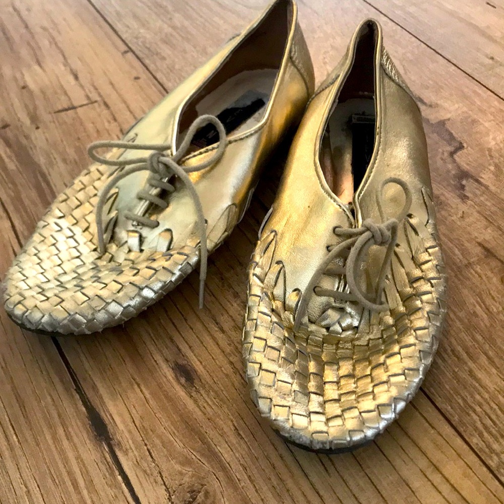 Steve Madden gold shoes